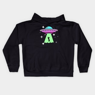 CAT UFO Alien Abduction Funny Cat Kids Hoodie